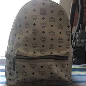 White MCM Backpack